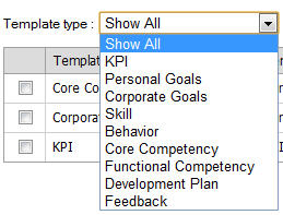 Template form Employee Performance appraisal 